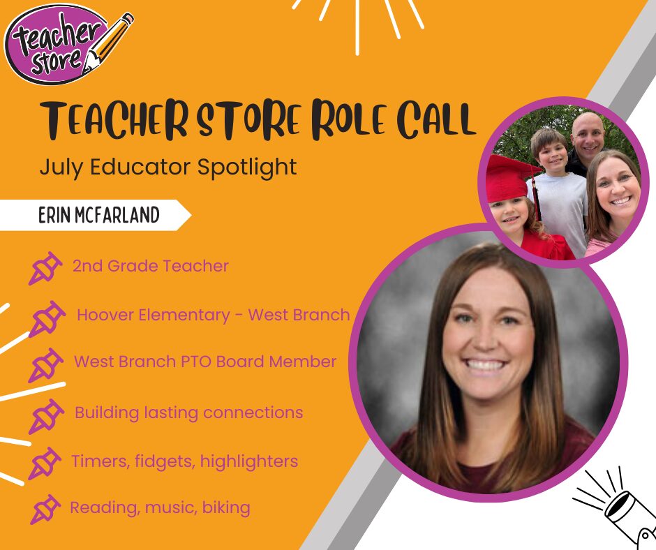 Teacher Store Role Call – Erin McFarland April Educator Spotlight Featuring Shauna Kane