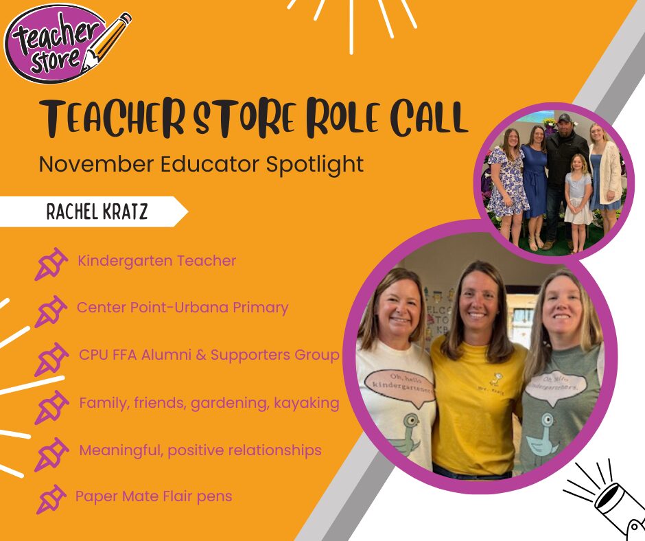 Copy of Teacher Store Role Call – Kayla Vale Educator Spotlight Featuring Rachel Kratz